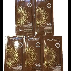 Redken All Soft Mega Hair Recovery Tissue Mask Cap Dry Hair Treatment Lot of 5